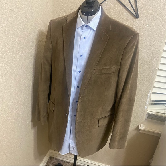 Brown Corduroy Saddlebred Men's Sport Coat 44L - Picture 2 of 11